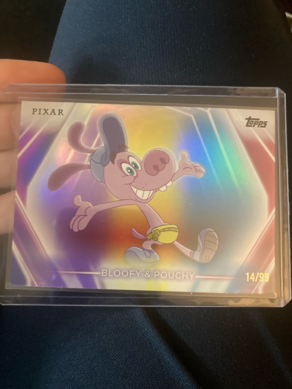 Topps Pixar Bloofy & Pouchy Rainbow Holographic Card 14/99